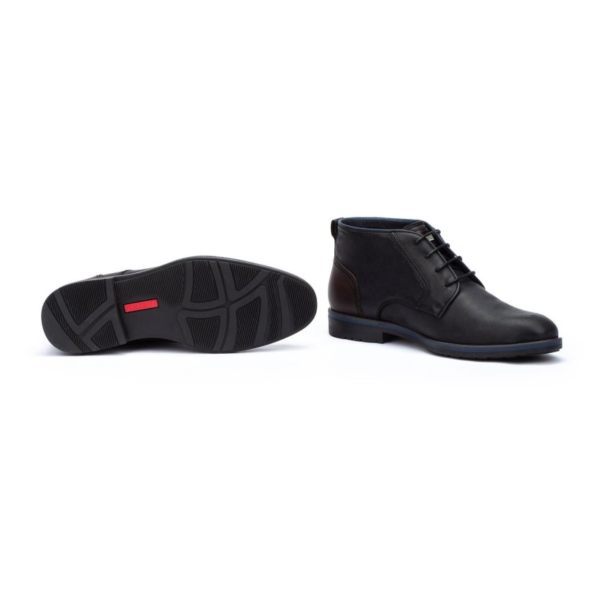 Men's Pikolinos LEON Ankle Boots Black | NZ Y735A19